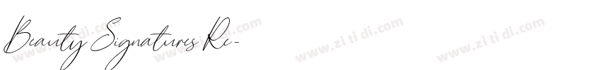Beauty Signatures Re字体转换